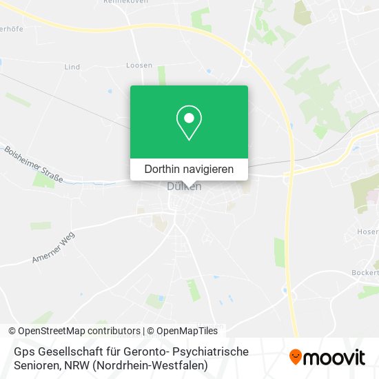 Gps Gesellschaft für Geronto- Psychiatrische Senioren Karte