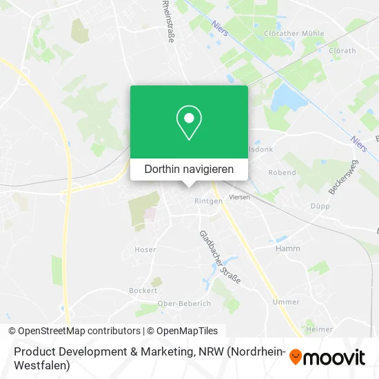 Product Development & Marketing Karte