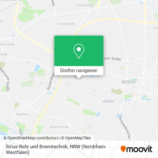 Sirius Rohr und Brenntechnik Karte