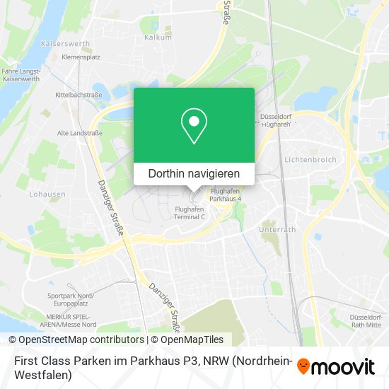 First Class Parken im Parkhaus P3 Karte