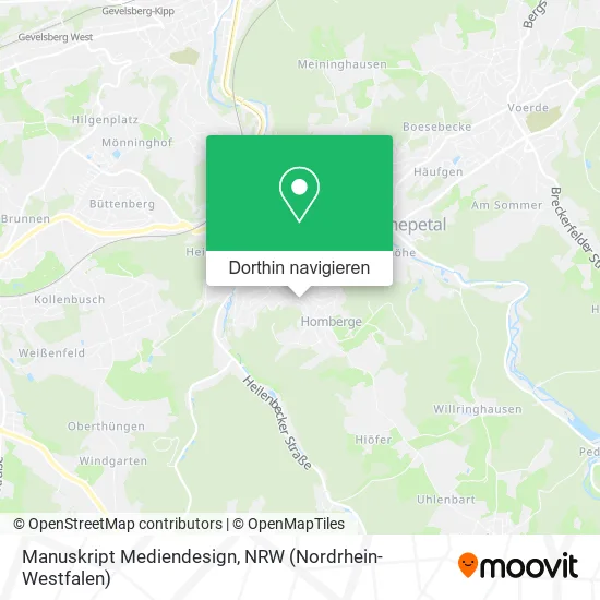Manuskript Mediendesign Karte