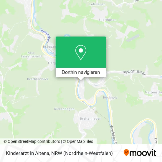 Kinderarzt in Altena Karte
