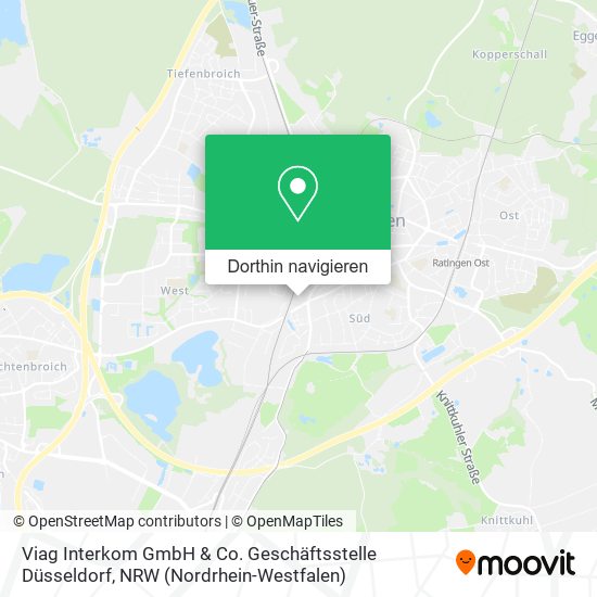 Viag Interkom GmbH & Co. Geschäftsstelle Düsseldorf Karte