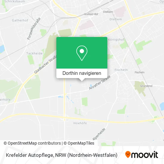 Krefelder Autopflege Karte