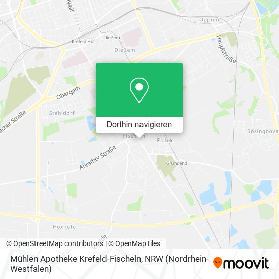 Mühlen Apotheke Krefeld-Fischeln Karte