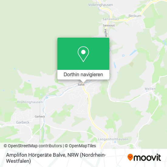 Amplifon Hörgeräte Balve Karte