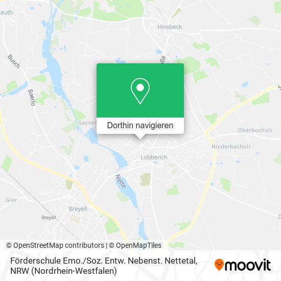 Förderschule Emo. / Soz. Entw. Nebenst. Nettetal Karte