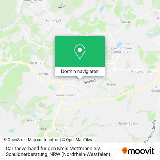 Caritasverband für den Kreis Mettmann e.V. Schuldnerberatung Karte