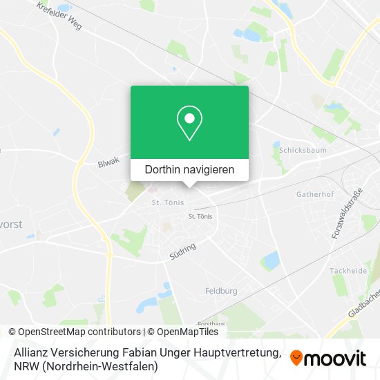Allianz Versicherung Fabian Unger Hauptvertretung Karte