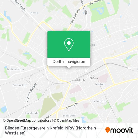 Blinden-Fürsorgeverein Krefeld Karte