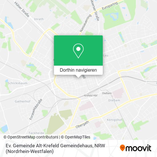 Ev. Gemeinde Alt-Krefeld Gemeindehaus Karte