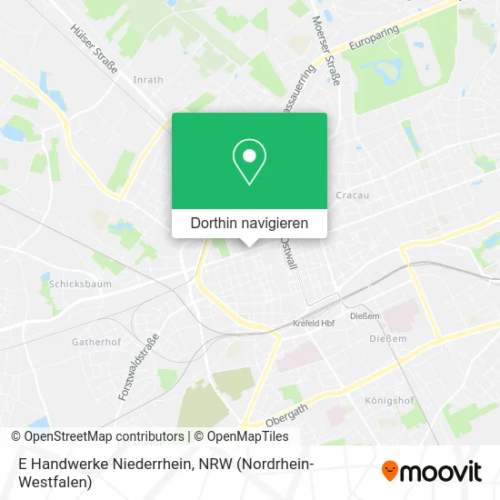 E Handwerke Niederrhein Karte