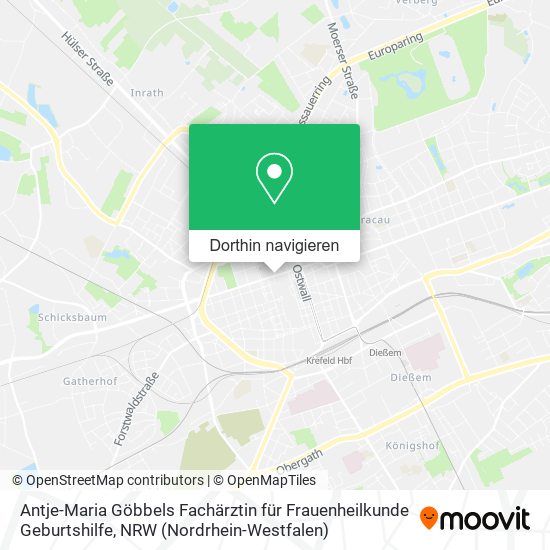 Antje-Maria Göbbels Fachärztin für Frauenheilkunde Geburtshilfe Karte
