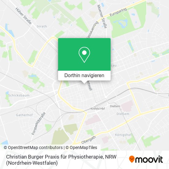 Christian Burger Praxis für Physiotherapie Karte