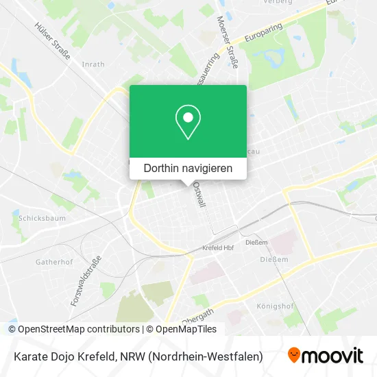 Karate Dojo Krefeld Karte