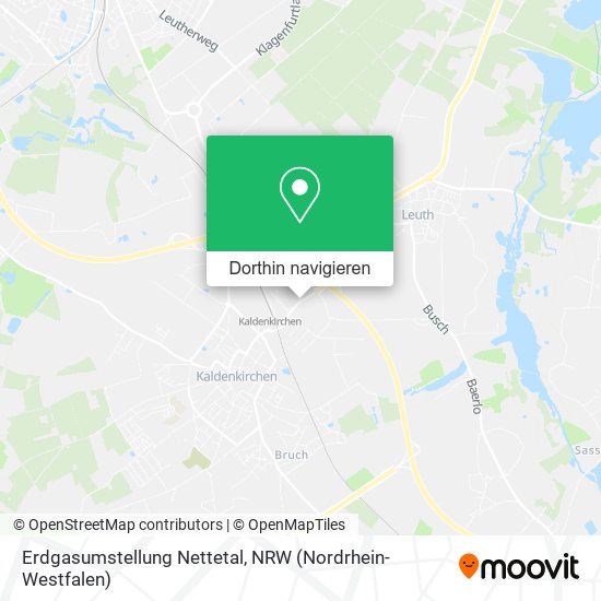 Erdgasumstellung Nettetal Karte