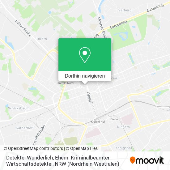 Detektei Wunderlich, Ehem. Kriminalbeamter Wirtschaftsdetektei Karte