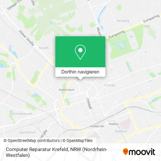 Computer Reparatur Krefeld Karte