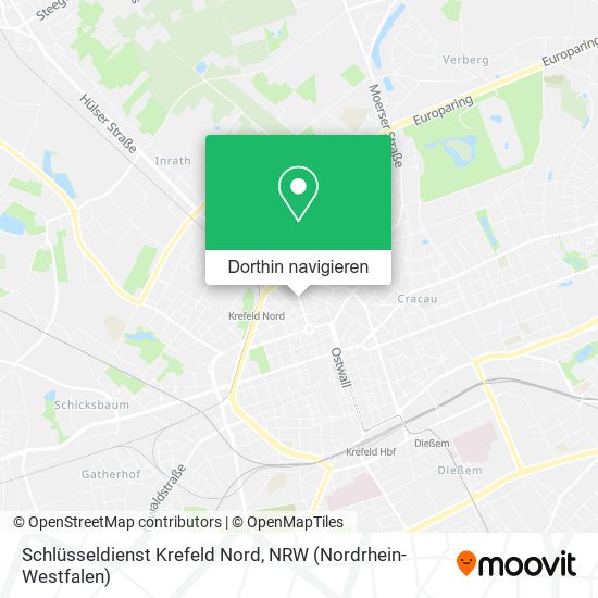 Schlüsseldienst Krefeld Nord Karte