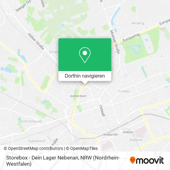 Storebox - Dein Lager Nebenan Karte