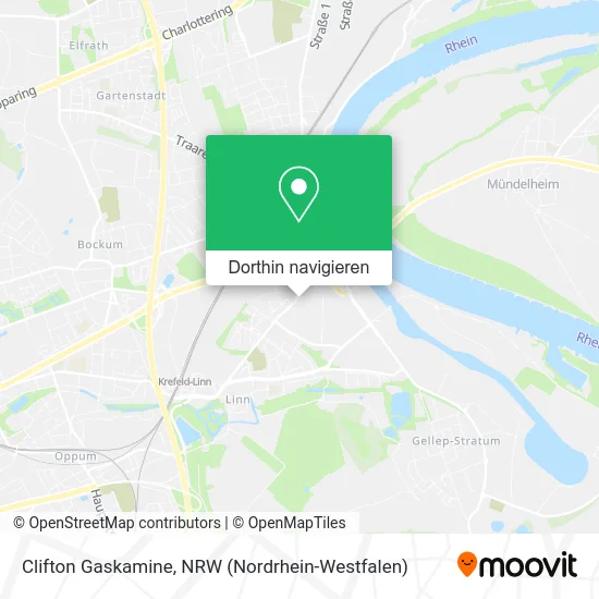 Clifton Gaskamine Karte