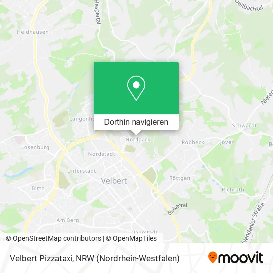 Velbert Pizzataxi Karte