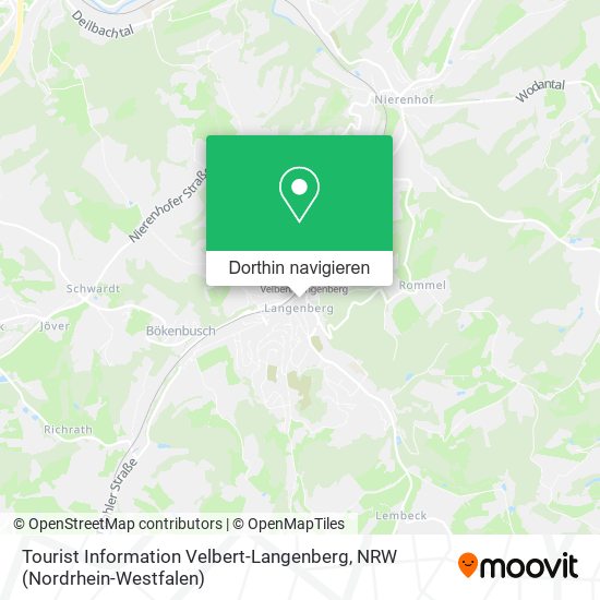 Tourist Information Velbert-Langenberg Karte