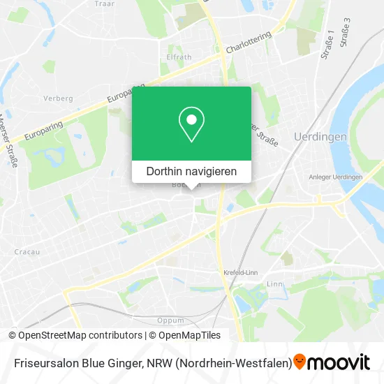 Friseursalon Blue Ginger Karte