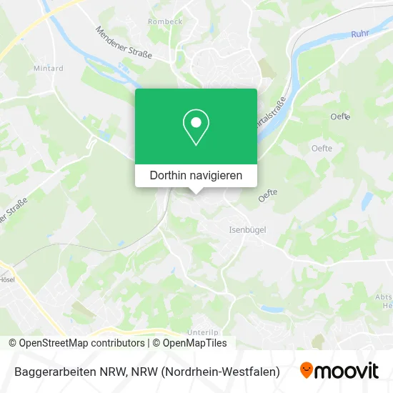 Baggerarbeiten NRW Karte