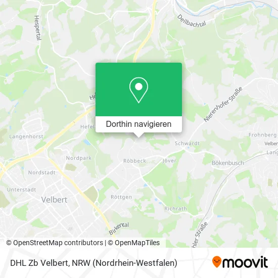 DHL Zb Velbert Karte