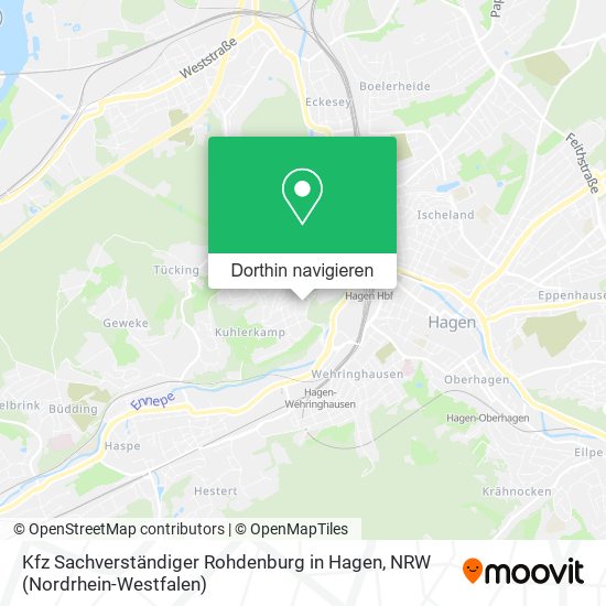 Kfz Sachverständiger Rohdenburg in Hagen Karte