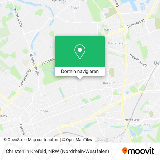 Christen in Krefeld Karte