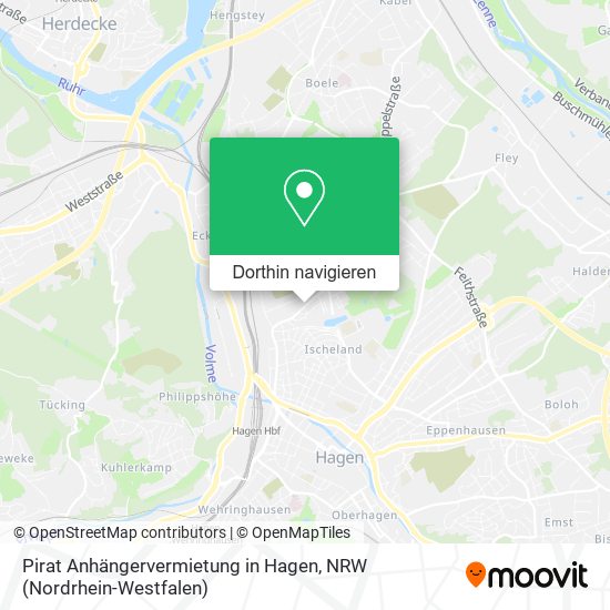 Pirat Anhängervermietung in Hagen Karte