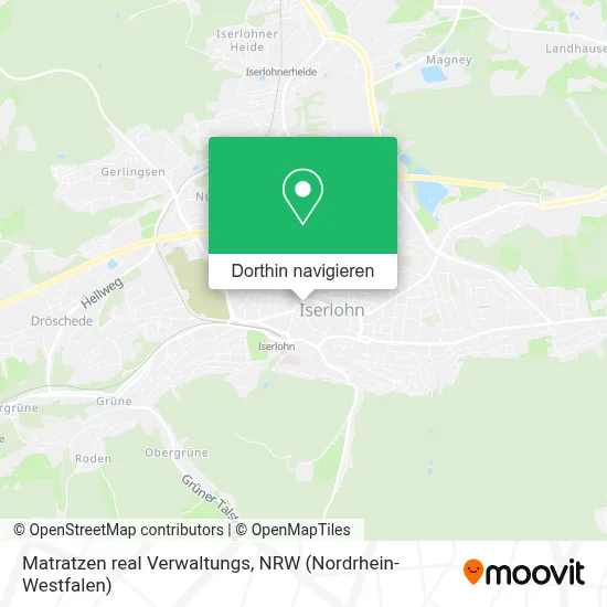 Matratzen real Verwaltungs Karte