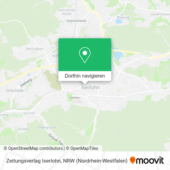 Zeitungsverlag Iserlohn Karte