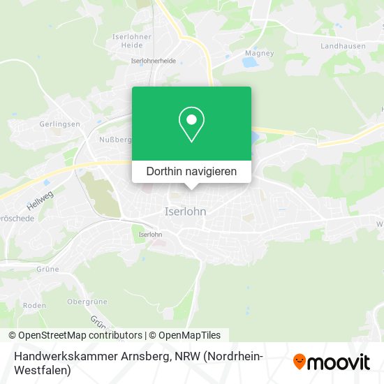 Handwerkskammer Arnsberg Karte