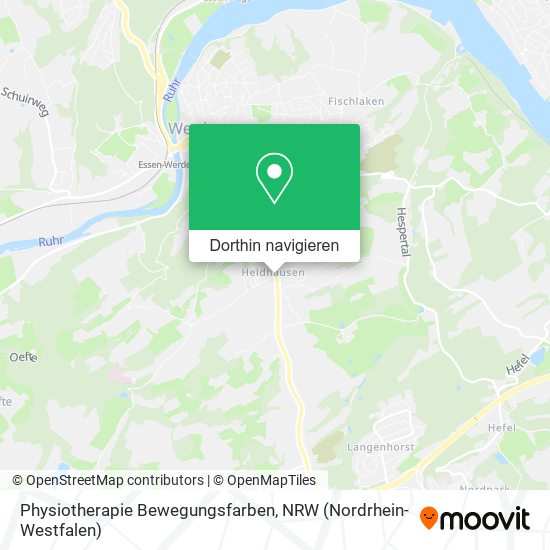 Physiotherapie Bewegungsfarben Karte
