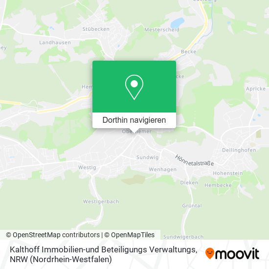 Kalthoff Immobilien-und Beteiligungs Verwaltungs Karte