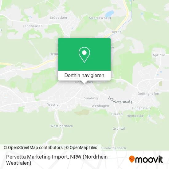 Pervetta Marketing Import Karte