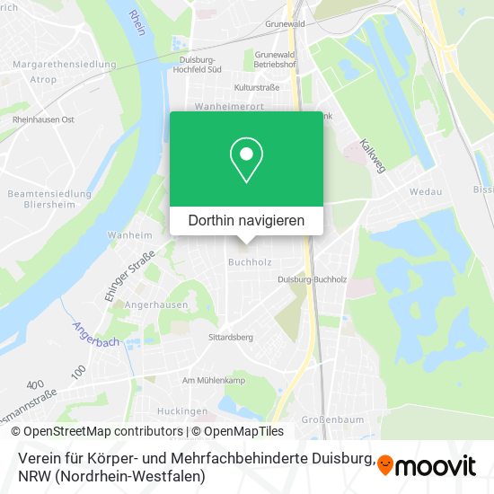 Verein für Körper- und Mehrfachbehinderte Duisburg Karte
