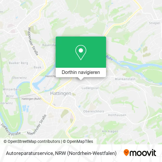 Autoreparaturservice Karte