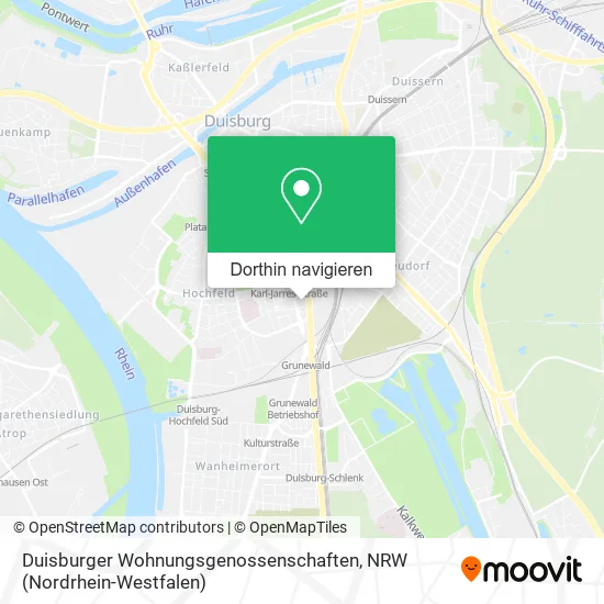 Duisburger Wohnungsgenossenschaften Karte