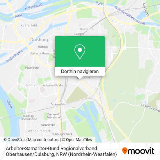 Arbeiter-Samariter-Bund Regionalverband Oberhausen / Duisburg Karte