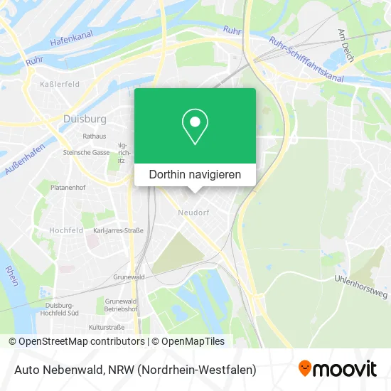 Auto Nebenwald Karte