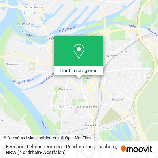 Femisoul Lebensberatung - Paarberatung Duisburg Karte