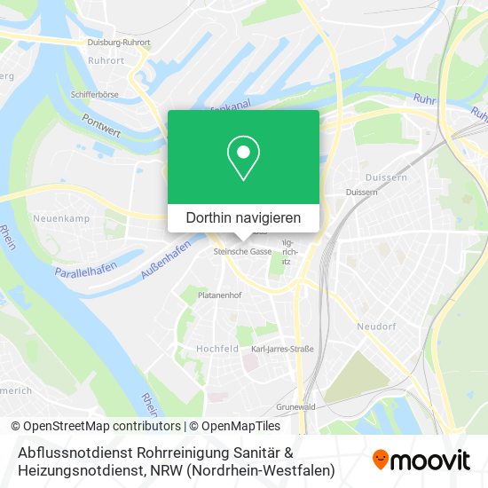 Abflussnotdienst Rohrreinigung Sanitär & Heizungsnotdienst Karte