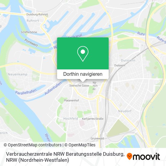 Verbraucherzentrale NRW Beratungsstelle Duisburg Karte