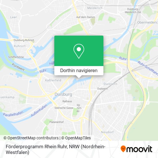 Förderprogramm Rhein Ruhr Karte