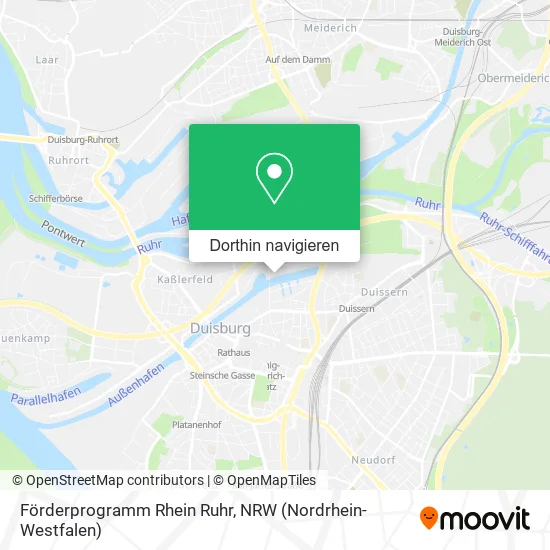 Förderprogramm Rhein Ruhr Karte