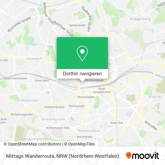 Mittags Wanderroute Karte